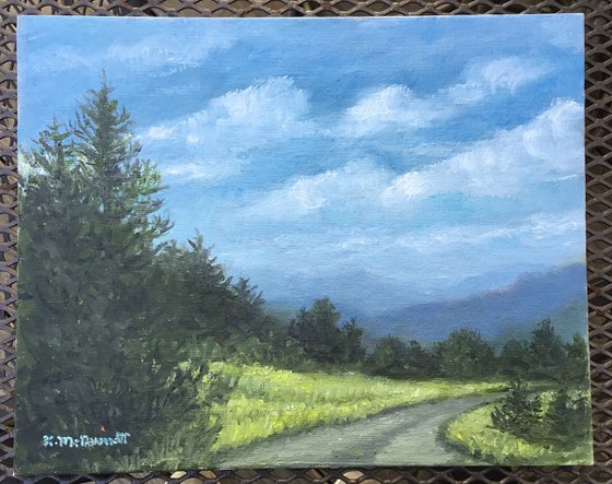 TENNESSEE HIGH ROAD - oil 8X10 inch canvas (SOLD)