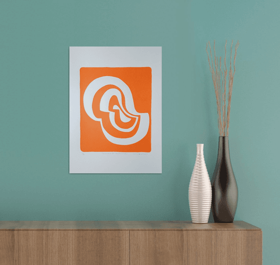 Duck Print II (Mandarin Orange)