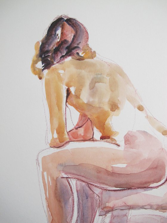 Seated female nude