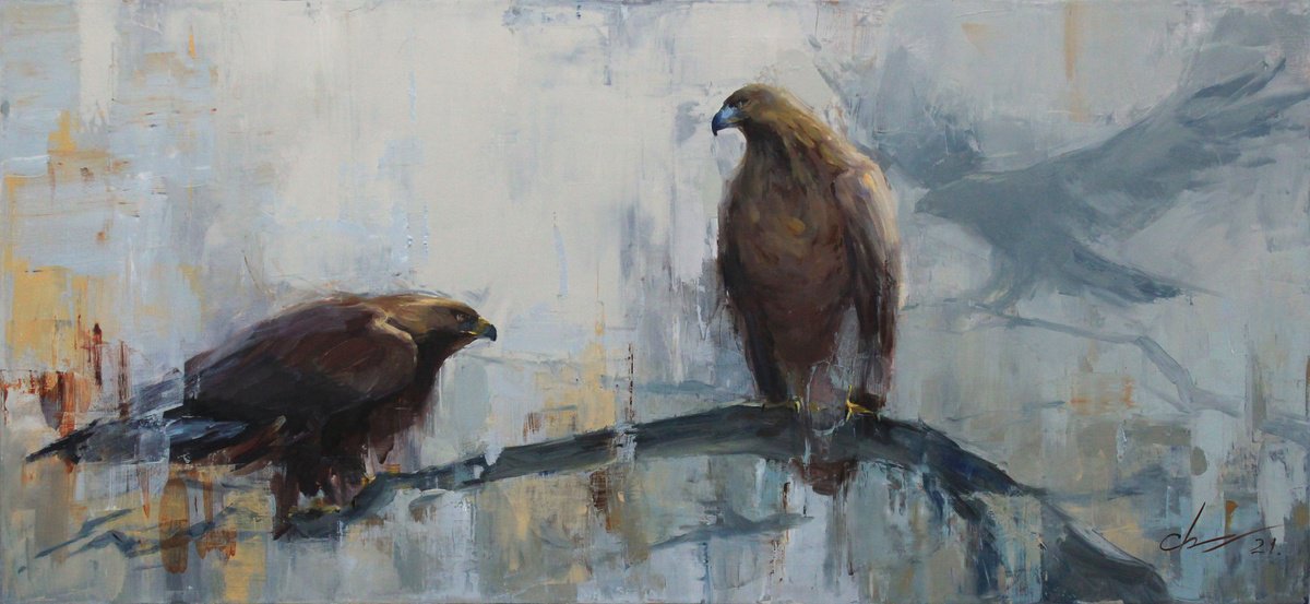 Dialogue By Serhii Cherniakovskyi, 51 X 24, Artwork For Sale On Artfinder