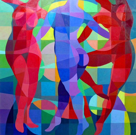 THREE NUDES DANCING