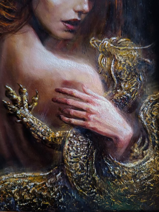 Lady with a little Dragon