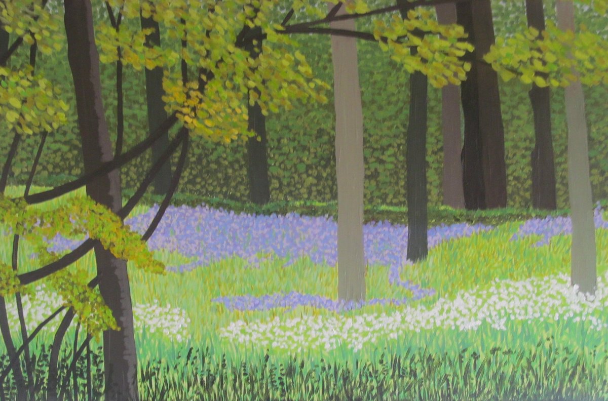 Bluebells and Garlic by gillian histon