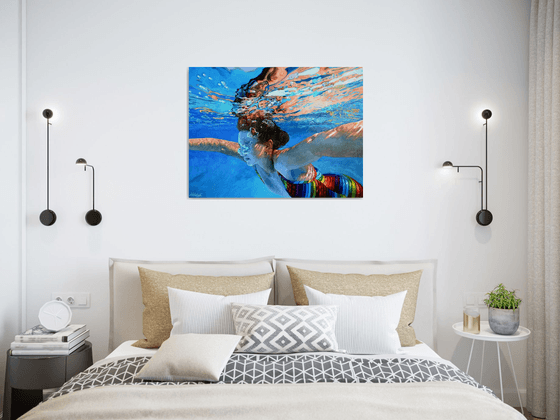 Bathed in Light - Large Underwater Painting