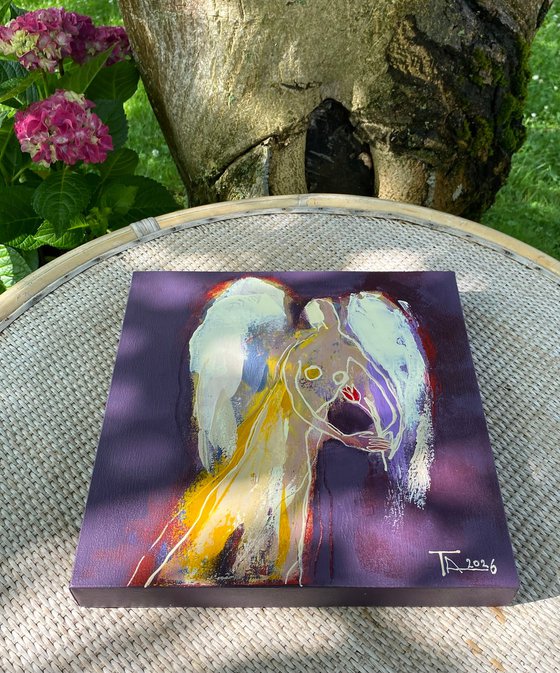 Angel with a flower.