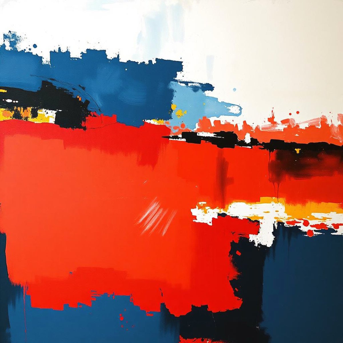 Abstract Giclee Print By Alessandro Butera, 35 X 35, Chromatic Eruption, Original Artwork