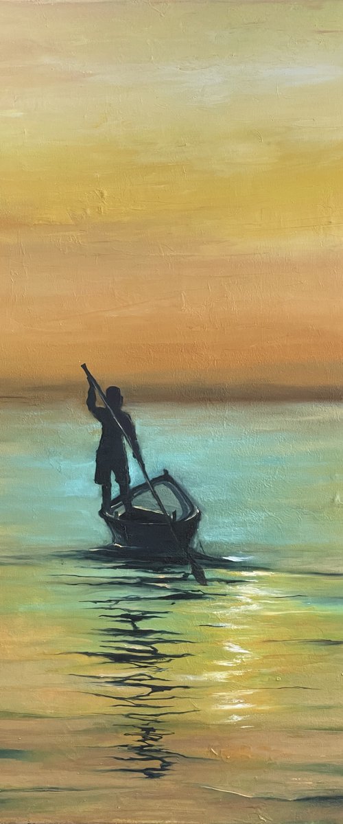 Fisherman by Anastasiia Novitskaya