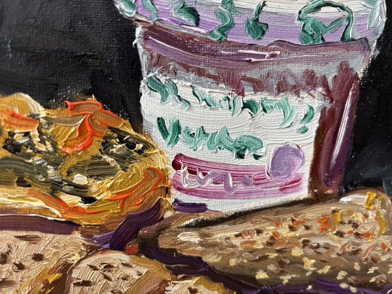 French Breakfast with Jam Still Life