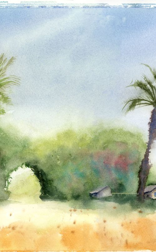 Landscape with palms by Olga Tchefranov (Shefranov)