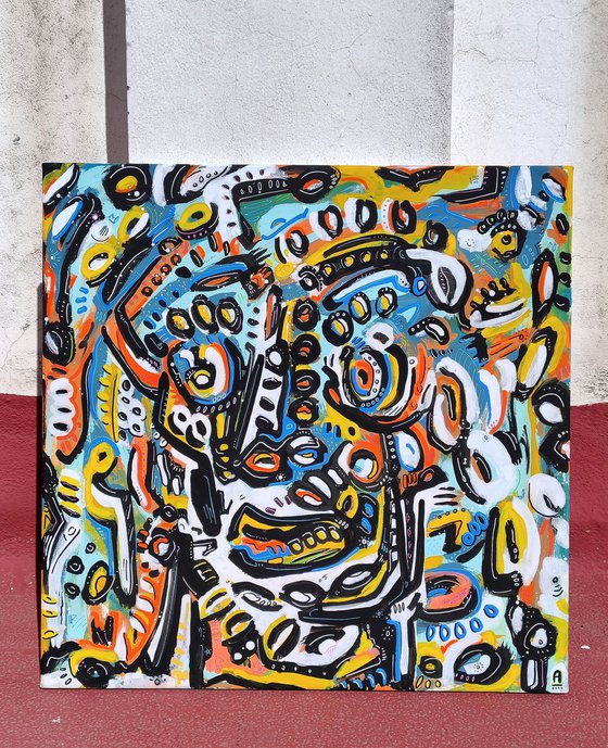 CRAZY FACE 60x60cm
