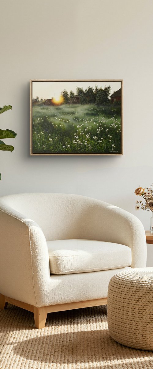 Dandelion Meadow at Sunrise by Natalia Shaykina