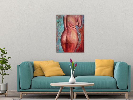 Nude Woman Painting, Modern Art