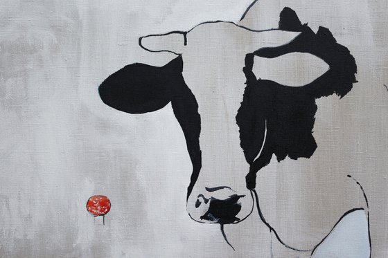 Cow and Red Toadstools