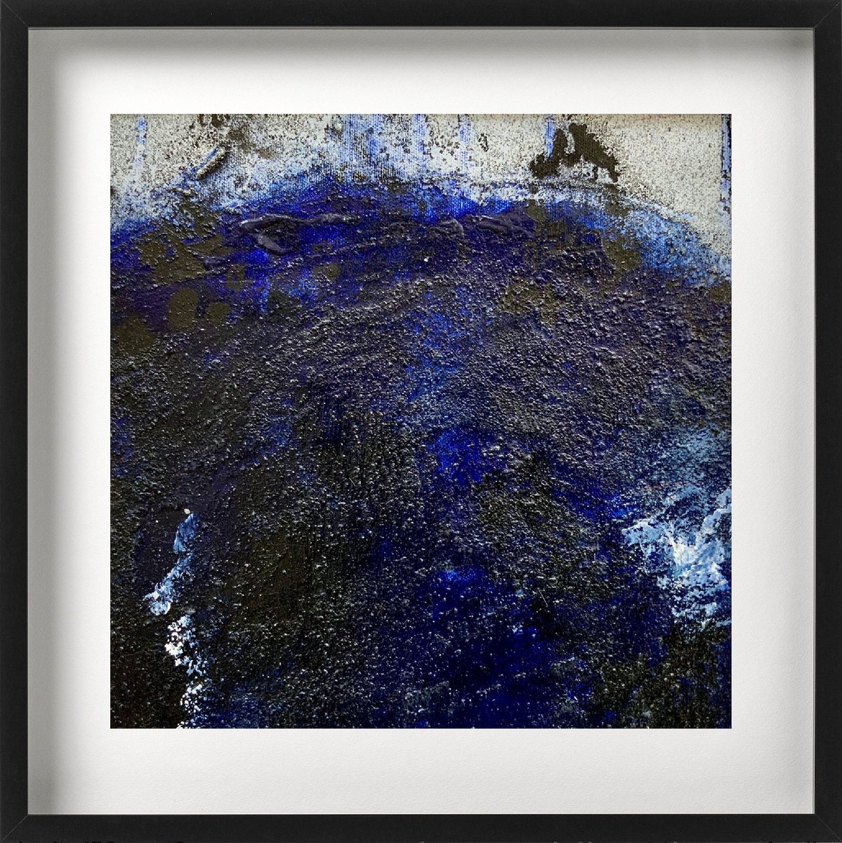 Abstraction No. 10247 -1 blue textured by Anita Kaufmann