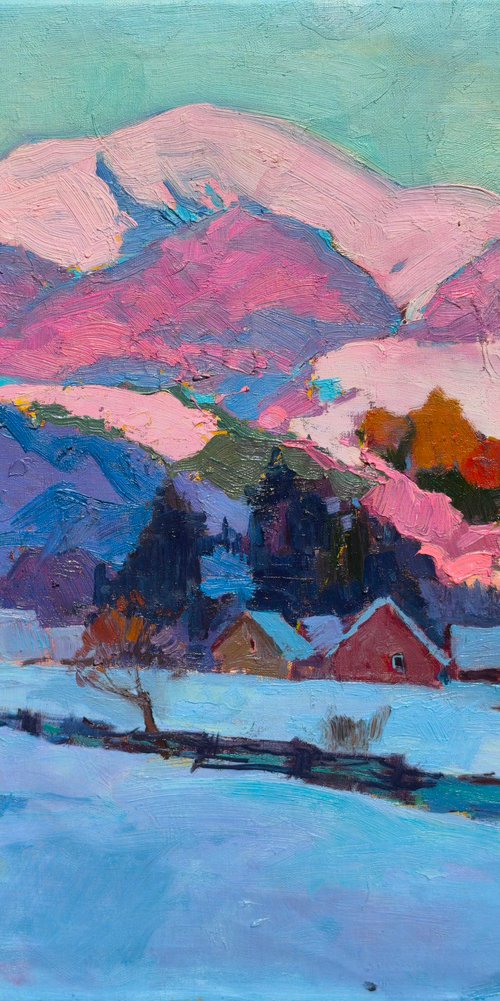 Snow-Covered Village by Alexander Shandor