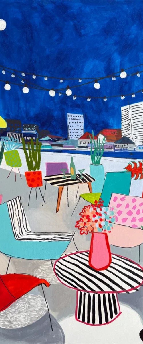 Colorful Summer Terrace by Sasha Robinson