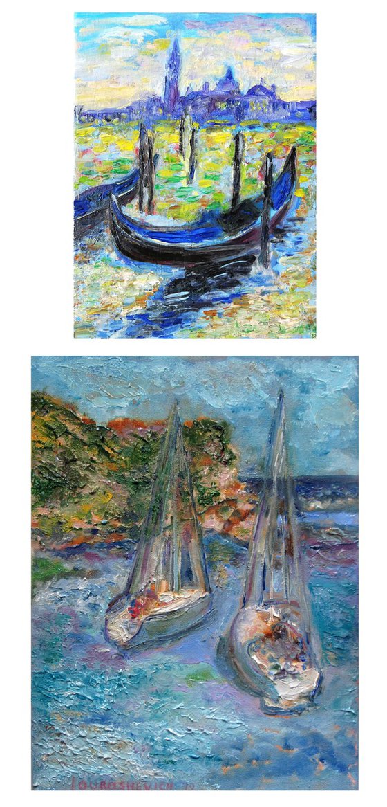 Night Boats in Venice