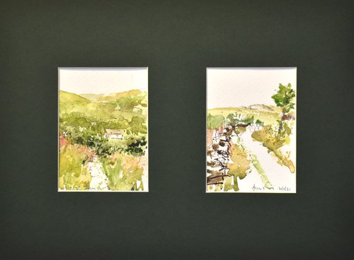 "the paths we take" -Landscape Watercolour Study No 5 by Ian McKay