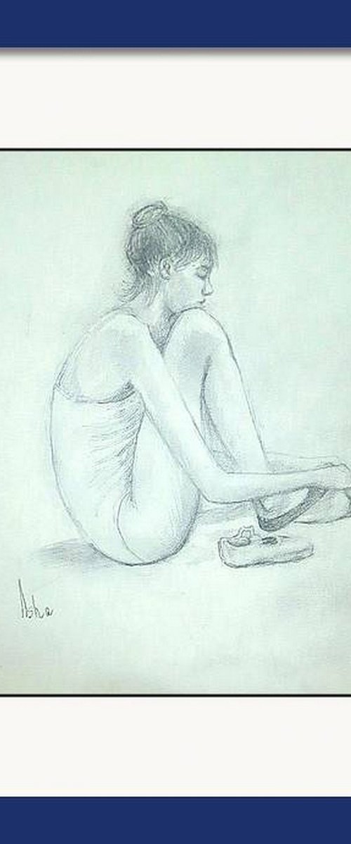 Ballerina Sketch 17 by Asha Shenoy