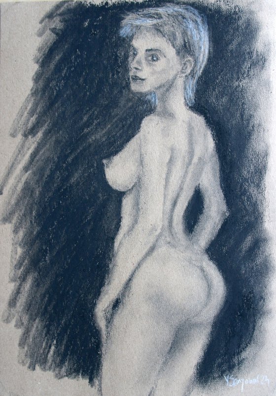 Female Figure 36 Charcoal Sketch