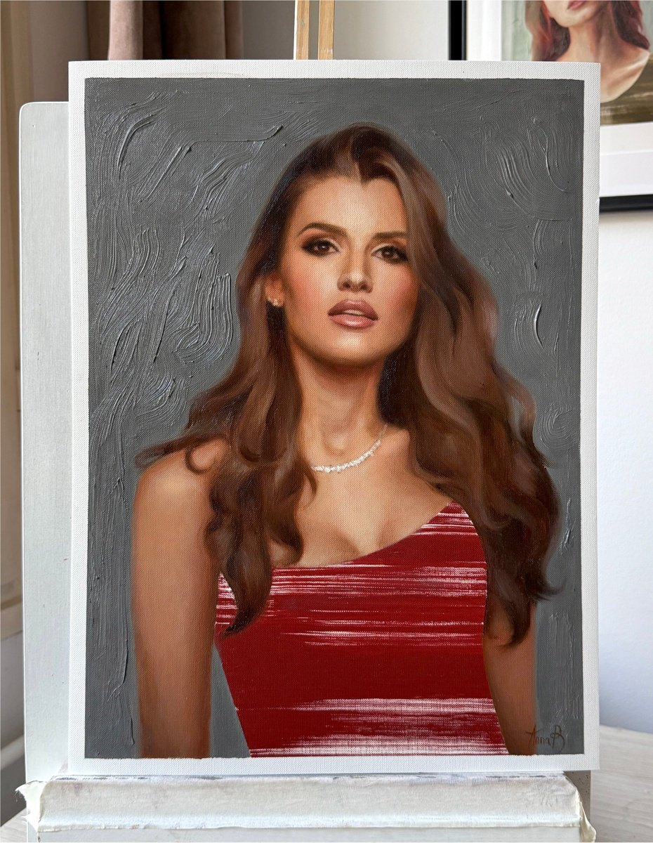 Photorealistic Portrait Oil Painting By Anna Bernadskaya, 12 X 16, Commission Portrait, Original Artwork