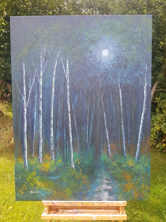 Hidden Depths (Large trees painting)