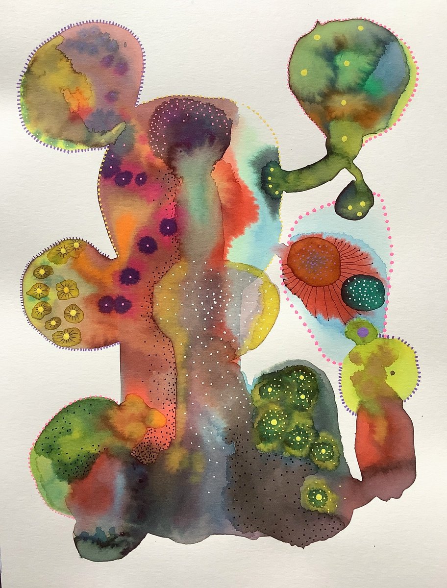 Abstract Watercolour , Abstrait #2 By Eva Fialka, 8 X 12, Artwork For Sale On Artfinder
