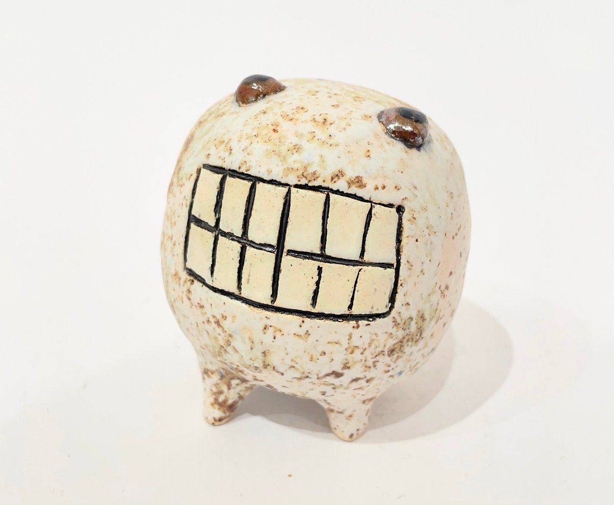 Cartoon Animal Clay Sculpture By Viktor Zuk, 3 X 4", Monstrosity, Original Artwork