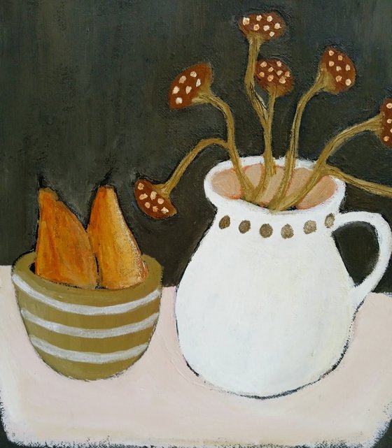 Seed Heads and Pears