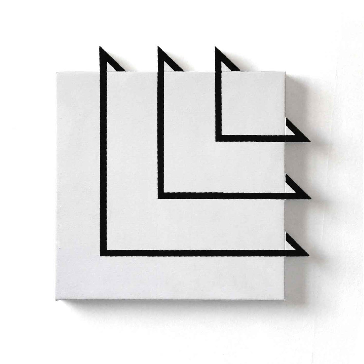 Geometric Abstract Acrylic Painting By Martin Singer, 11 X 11", 3T-20, Original Artwork