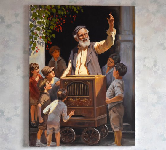 The old organ grinder and his friends