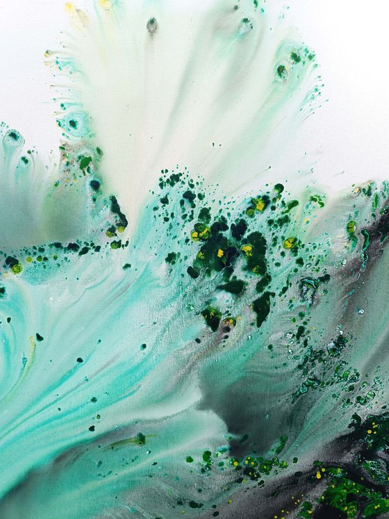Nature 476 — Abstract Turquoise Surge