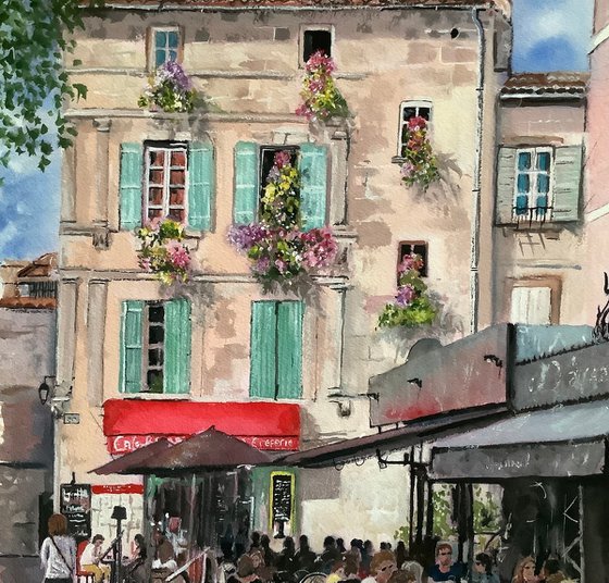 France, Cafes in southern France.