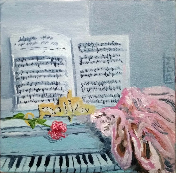 Pointe Shoes On The Piano Keys Miniature Paintin Artfinder