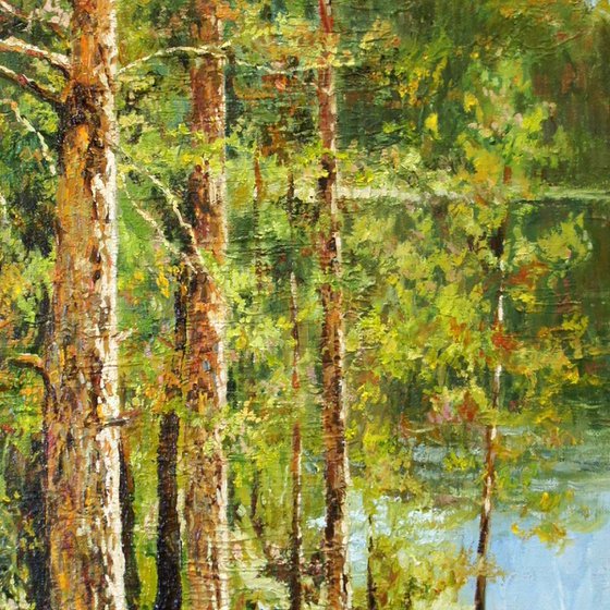 Pine Trees at Lake