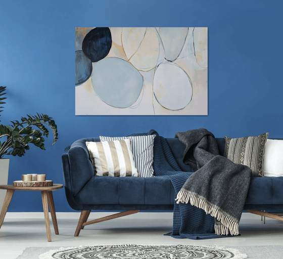 Blue and Neutral Artwork