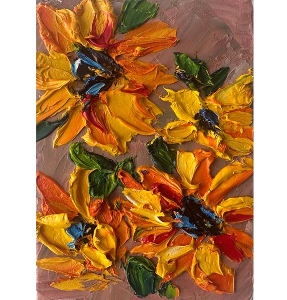 Sunflowers Deep impasto
