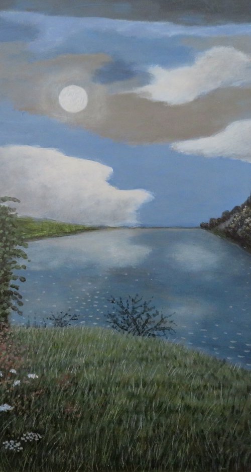 Dunsapie Loch at Night by Donna McGlynn