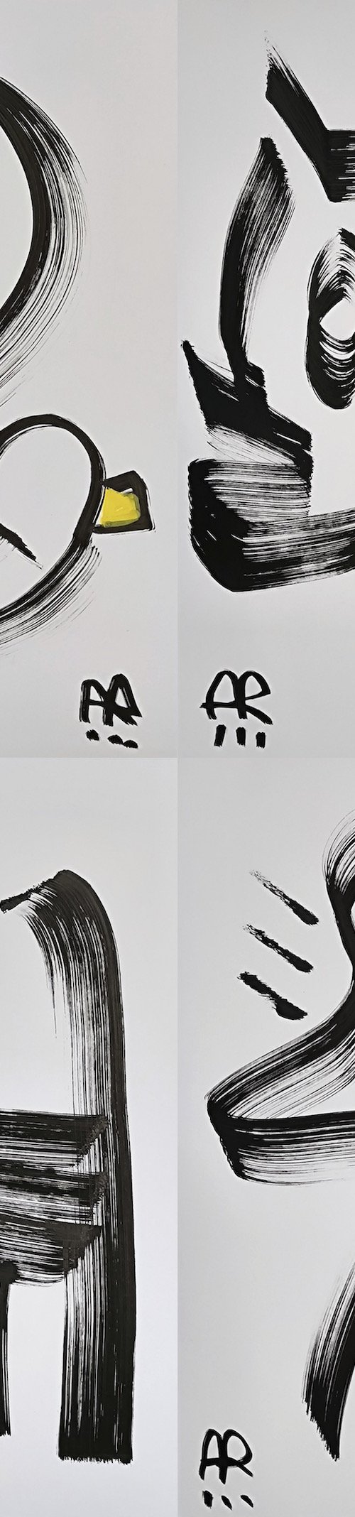 4 DRAWINGS B&W by Angel Rivas