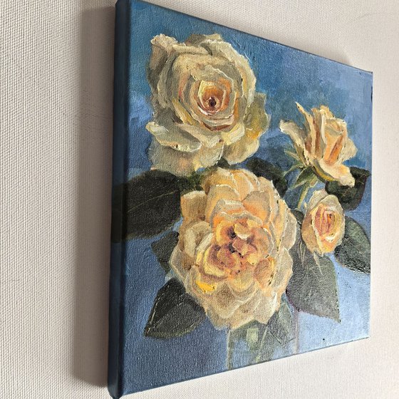 Yellow roses still life