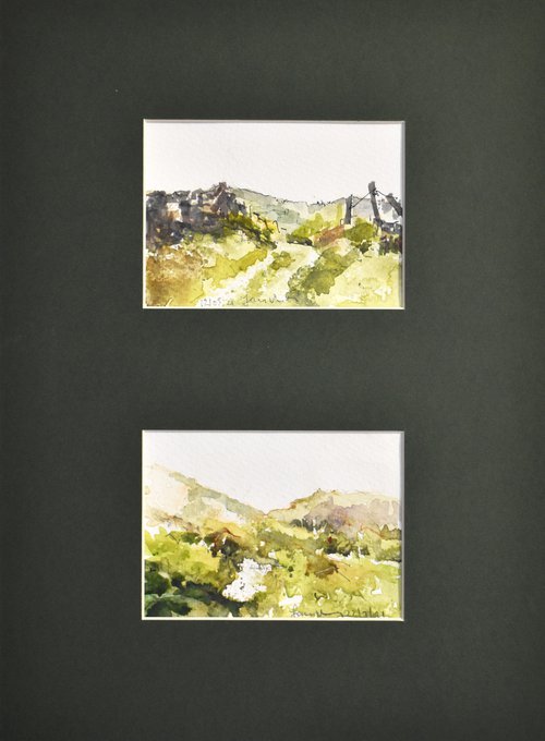 "the paths we take" -Landscape Watercolour Study No 1 by Ian McKay