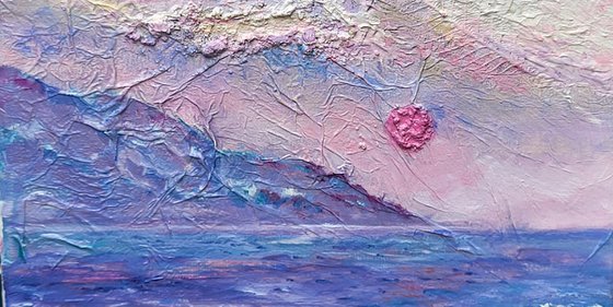 Pink Beach Moon