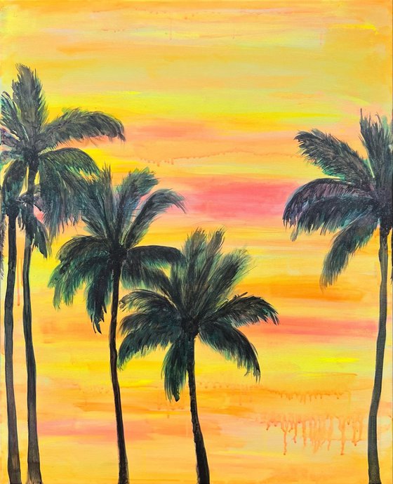 ‘Palms In The Sunset Glow’