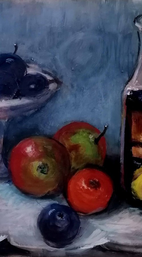 Still life with fruit by Alan Harris