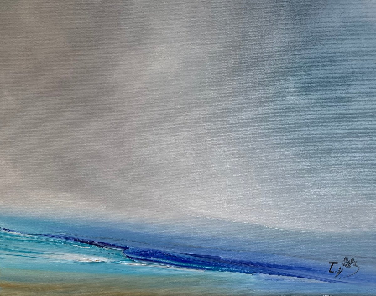 Impressionistic Landscape Oil Painting By Timea Valsami, 20 X 16", Teenage Memories, Original Artwork