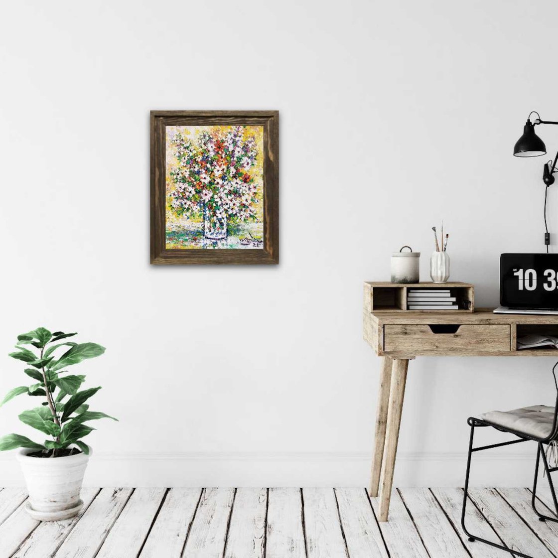 Original Oil Painting - Flowers 16 by Duc Tran