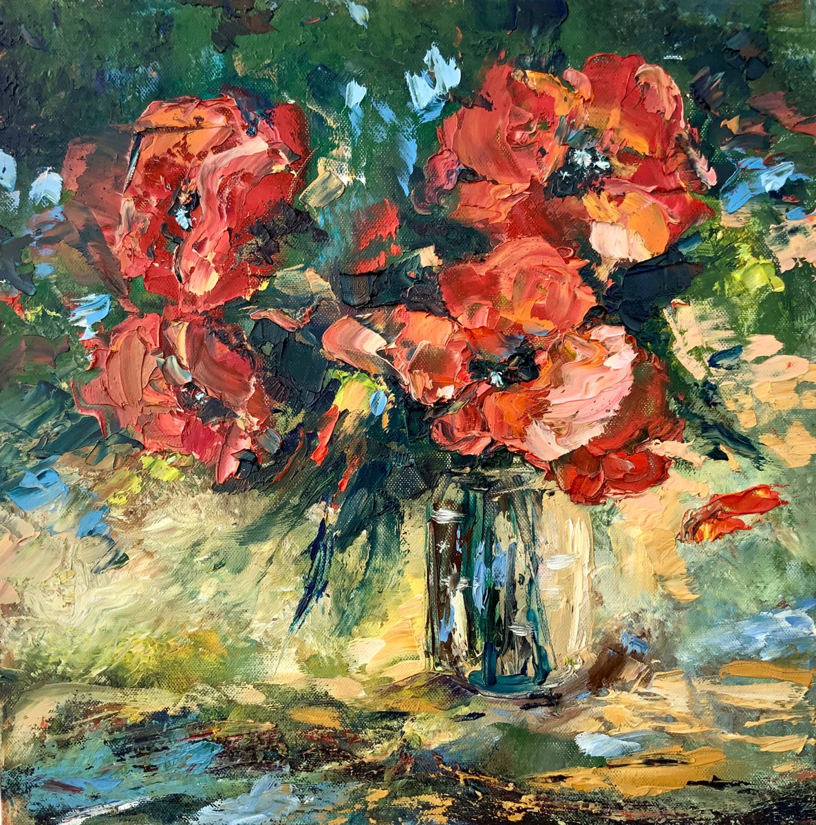 Memories of a walk - poppies, wildflowers, bouquet by Alexandra Jagoda (Ovcharenko)