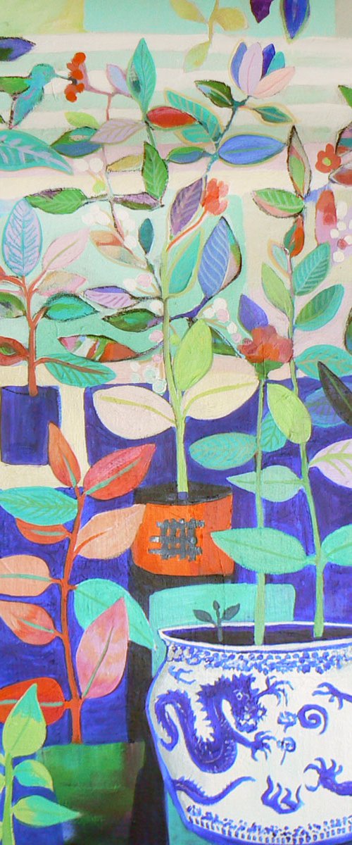 Green fingers (ready to hang) by Carolynne Coulson