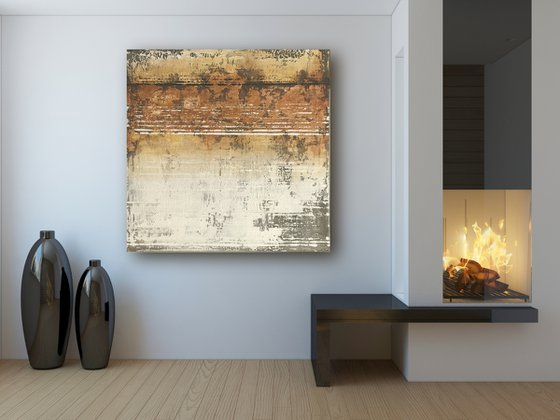 Retro. Large abstract painting.
