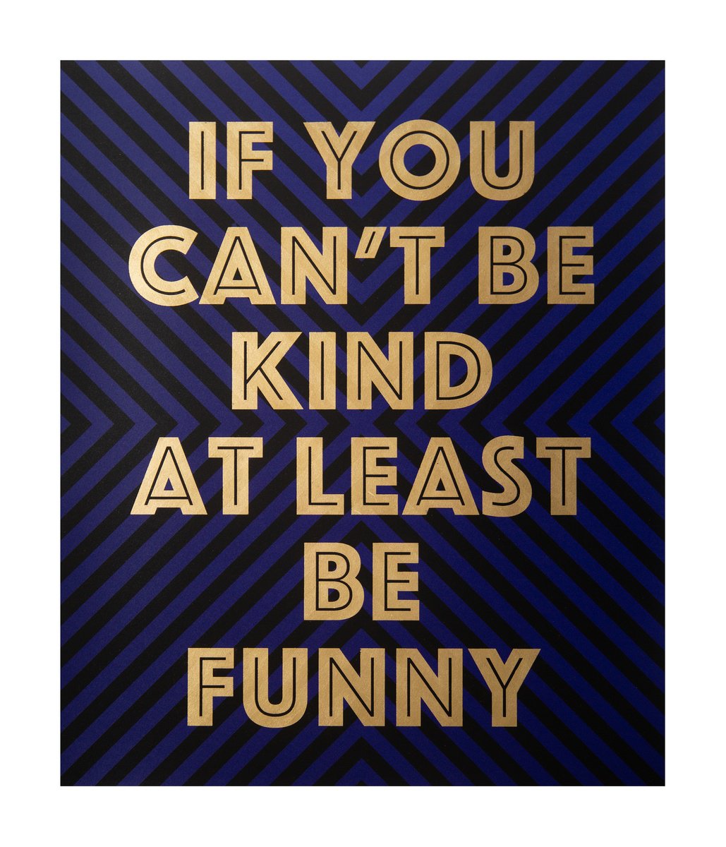 Abstract Screenprint By Aawatson, 24 X 28, Funny... (Black/Blue), Original Artwork